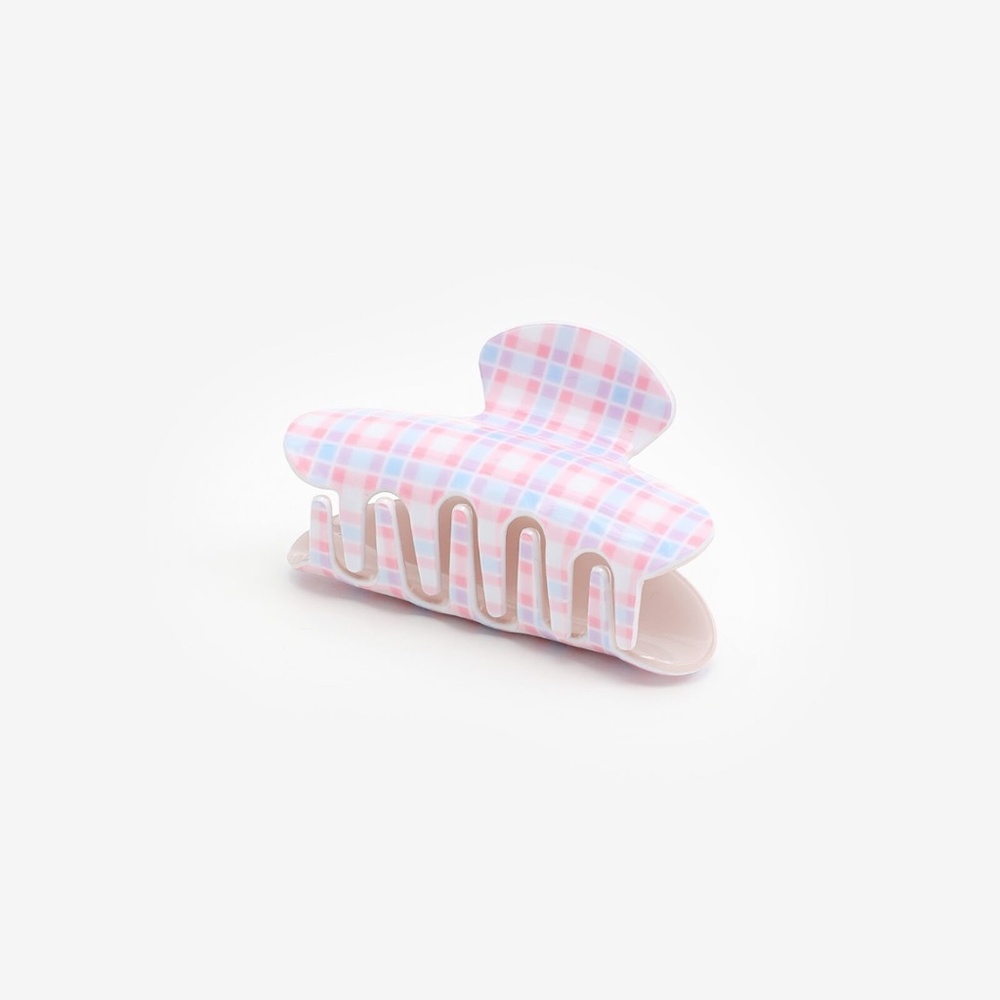 Oval Plaid Hair Claw
